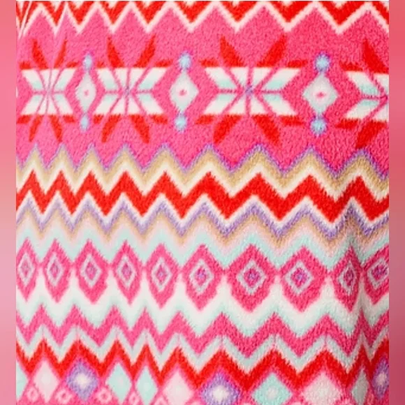 NWT Sleep Chic Cozy Sleep Pants & Socks ~ Pink Fairisle ~ Medium - Picture 4 of 4